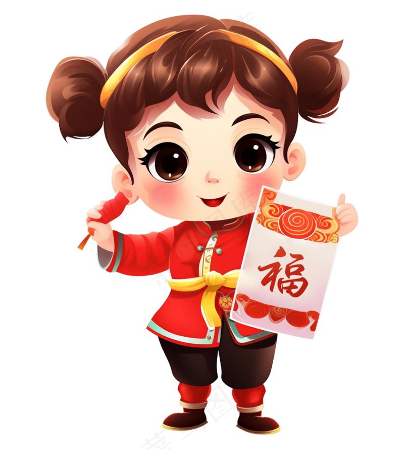 可爱福娃新年形象(1024x1136)