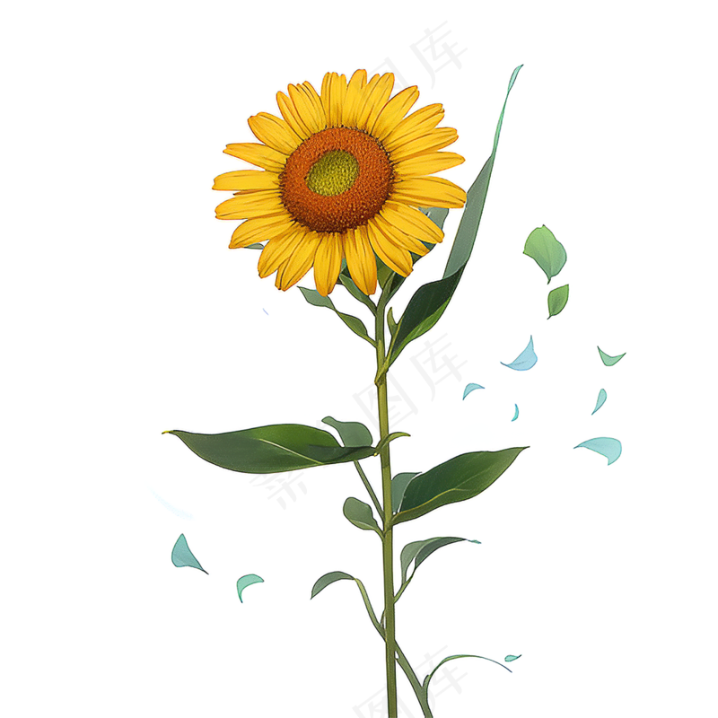 黄色向日葵免抠素材26