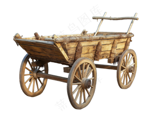 老旧木推车
