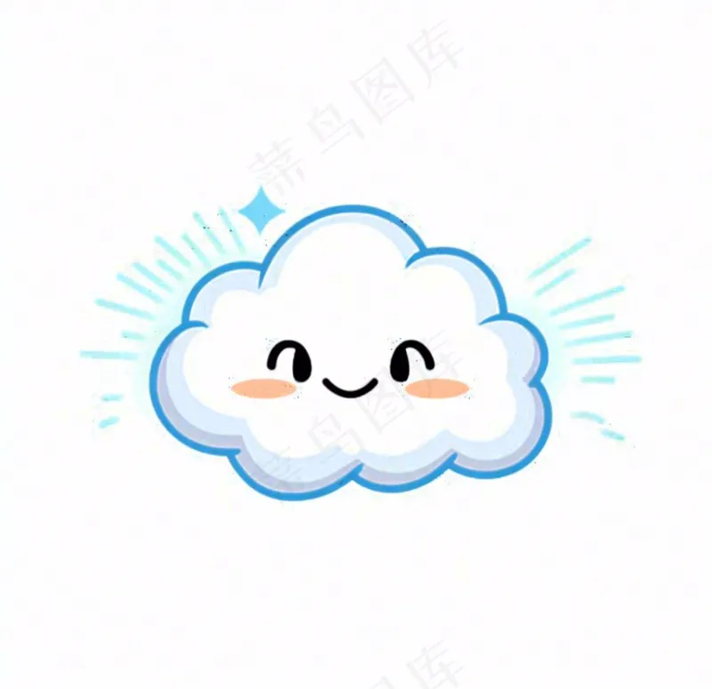 白云云朵天气卡通插画免抠(1056x1024)