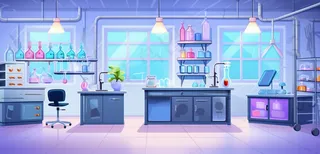 科学化学实验室卡通插画背景