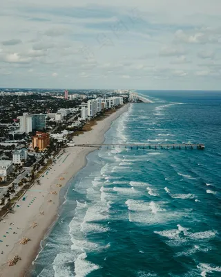 沿岸线展开的热带风情海滩