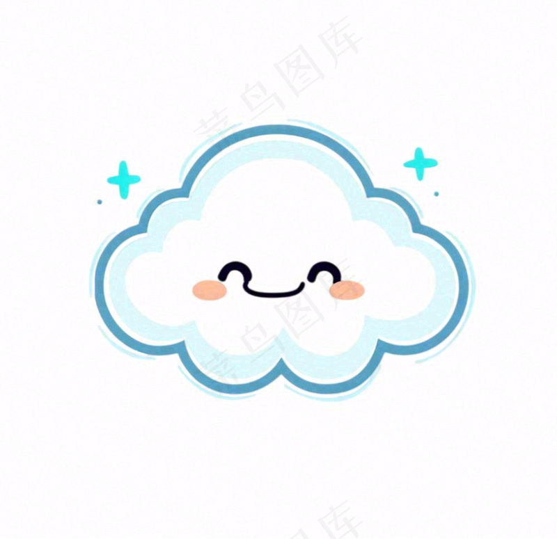 白云云朵天气卡通插画免抠(1056x1024)