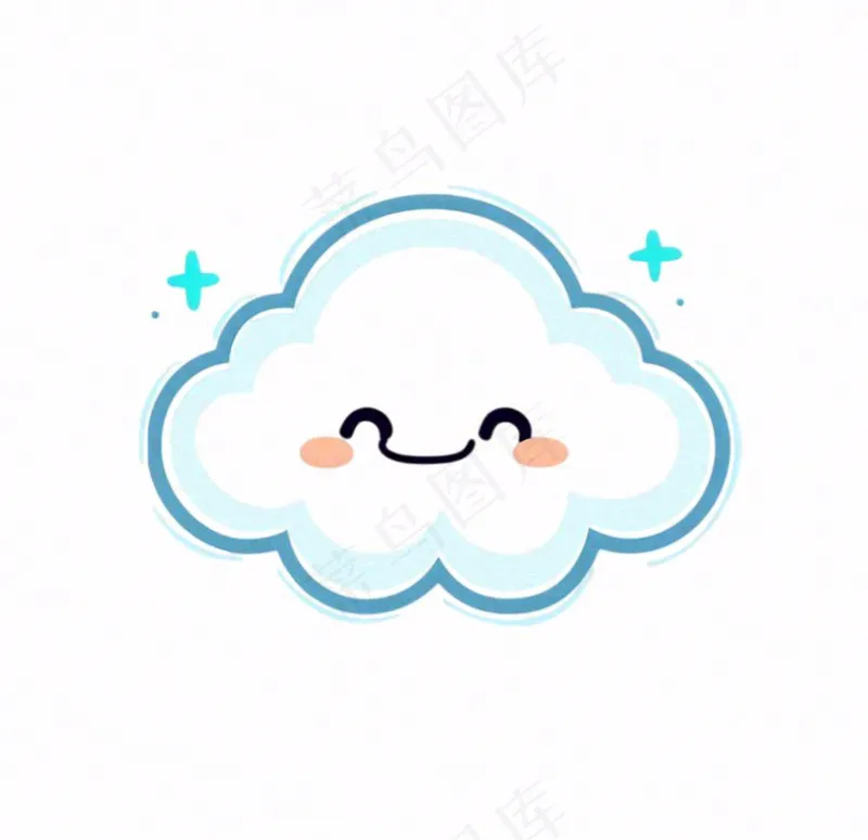 白云云朵天气卡通插画免抠(1056x1024)