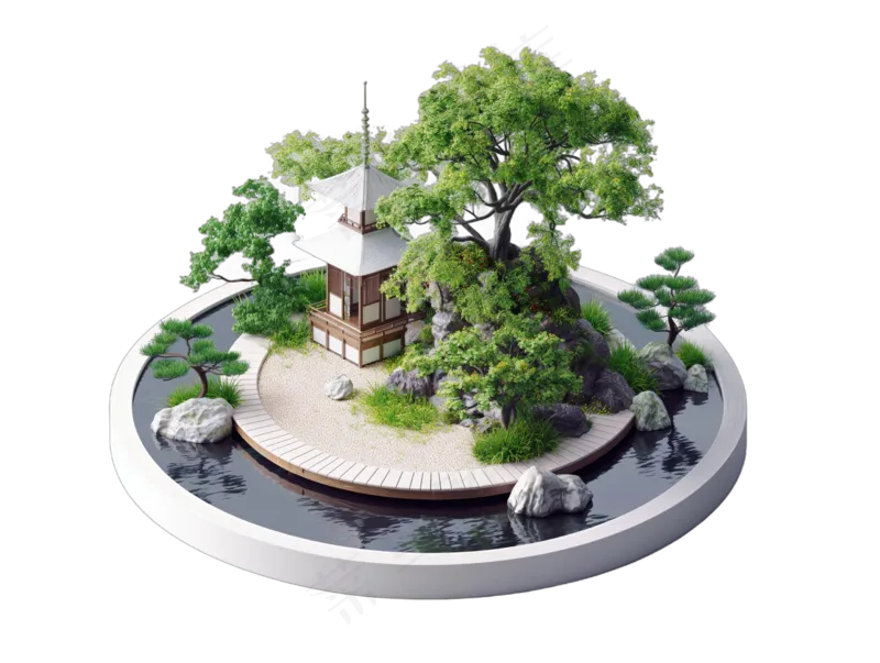免抠盆景植物