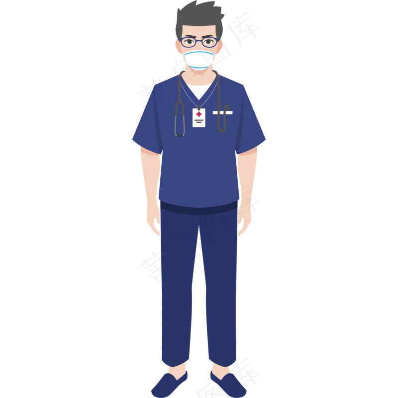免抠卡通人物男医生