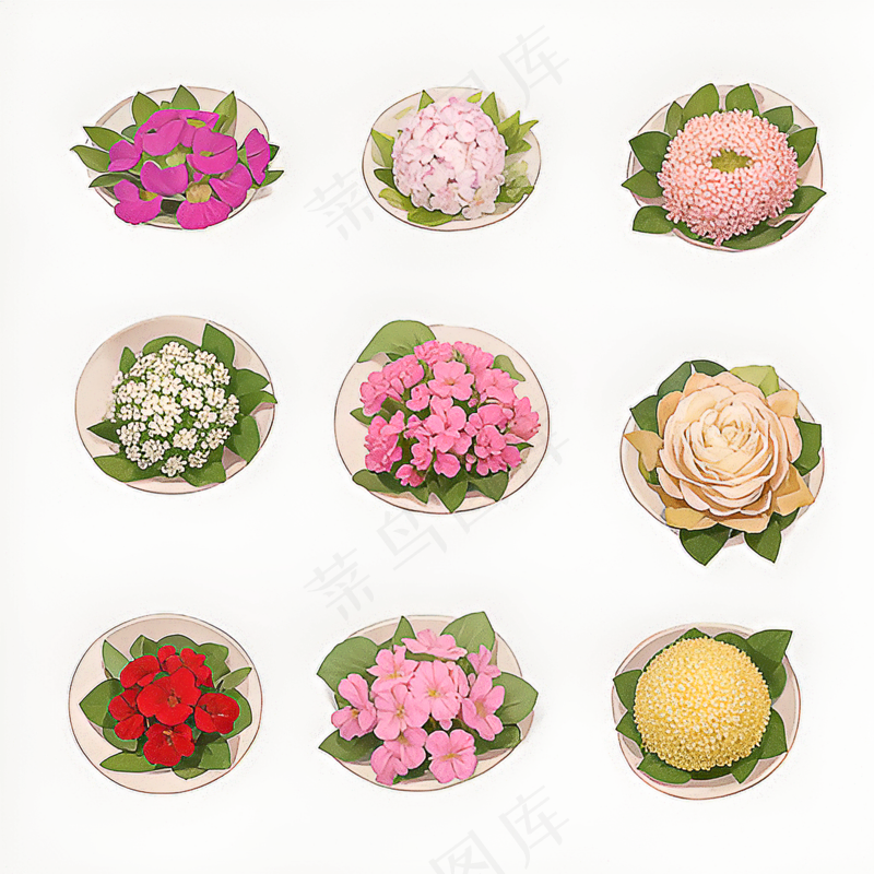 红色黄色粉色玫瑰花免抠素材124