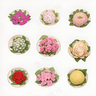 红色黄色粉色玫瑰花免抠素材124