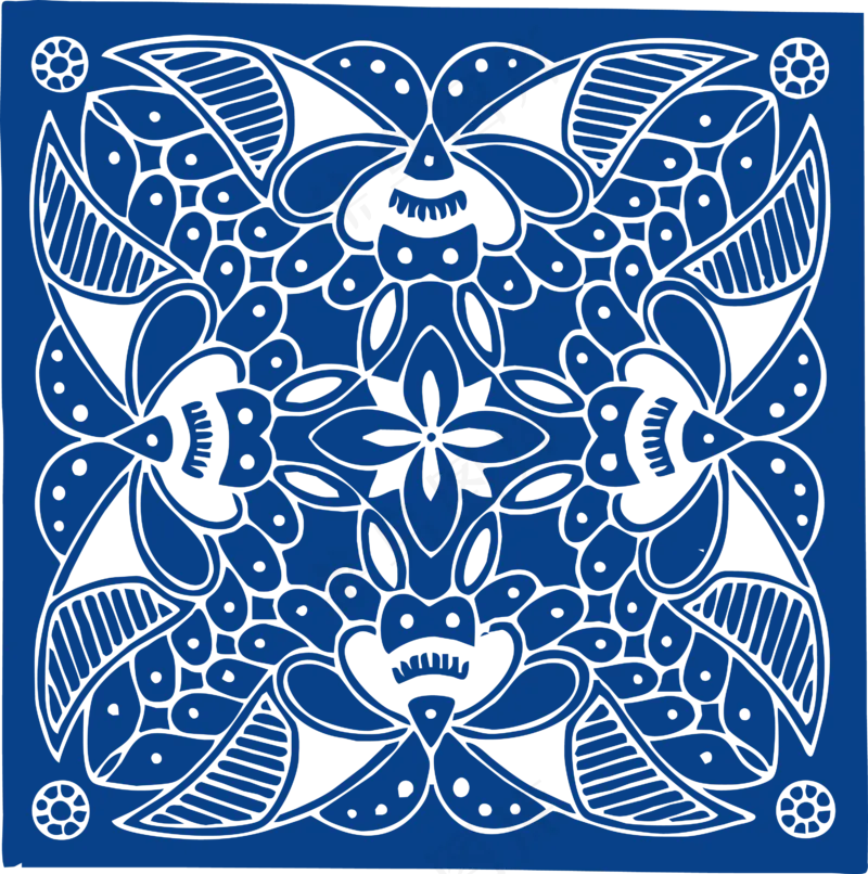 古代青花瓷图案花纹中国风图案祥云纹理传统图腾PNG免扣素材