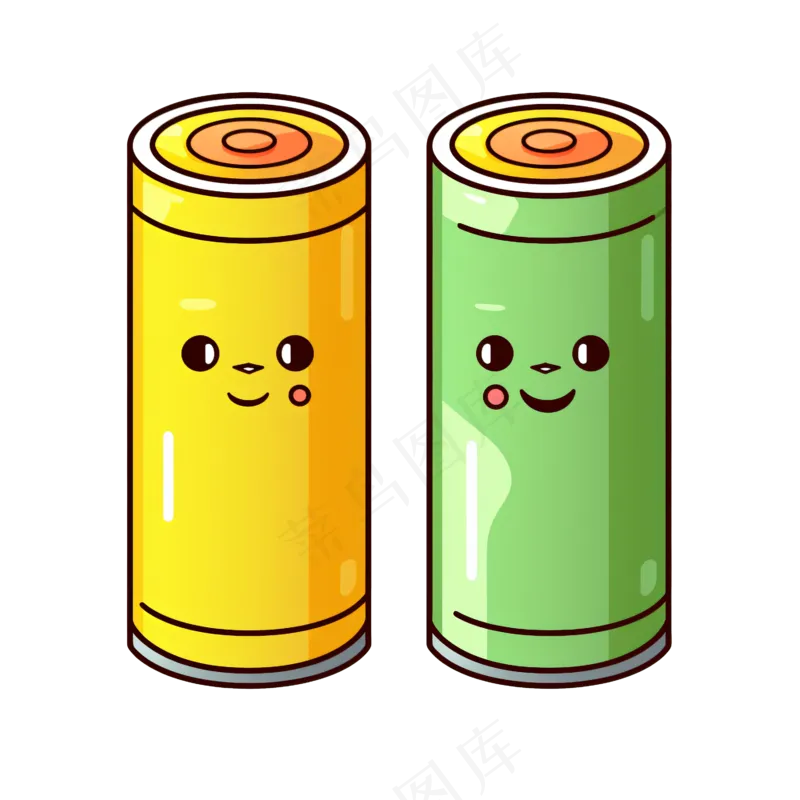 卡通手绘电池电量线条插画矢量装饰元素psd模版下载