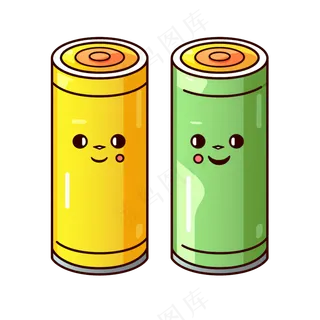 卡通手绘电池电量线条插画矢量装饰元素