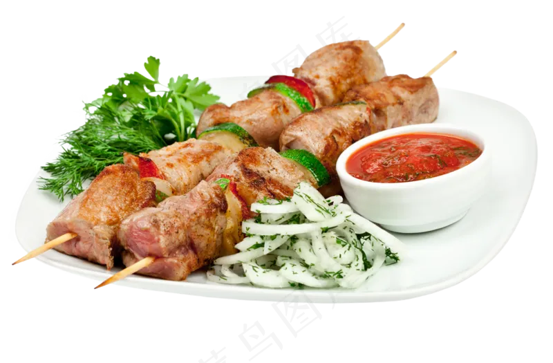 烤肉+酱PNG素材