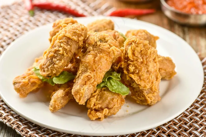 油炸小鸡腿美食小吃