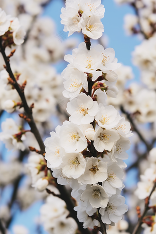 春天立春李子花白梅花梨花摄影图