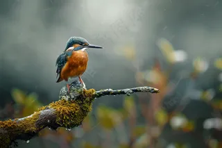 小鸟站在树枝上摄影图