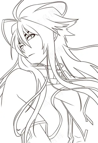 古风线稿丨PPT插画丨手绘线稿丨国风美女026