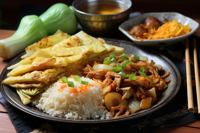 笋干烧肉盖浇饭美食