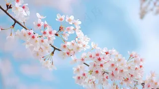 春日樱花花朵摄影图