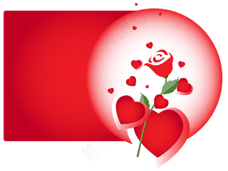 红色情人节贺卡封面矢量AI素材