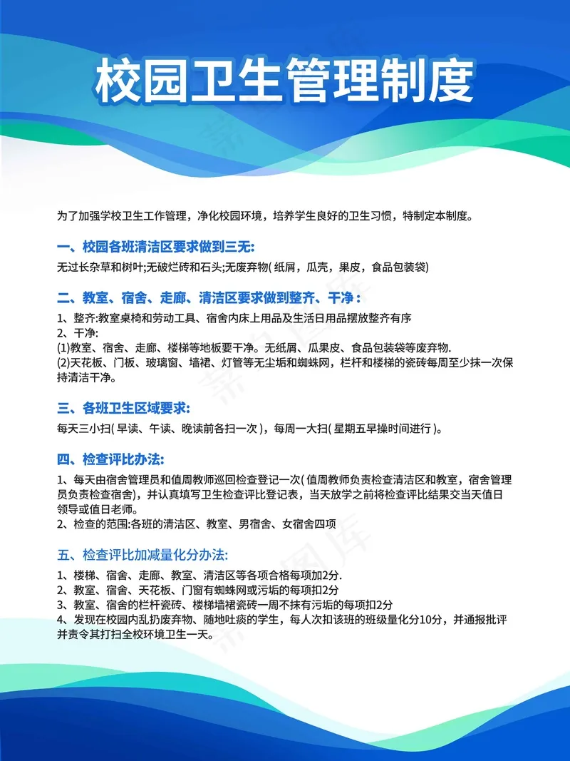蓝色制度牌psd模版下载