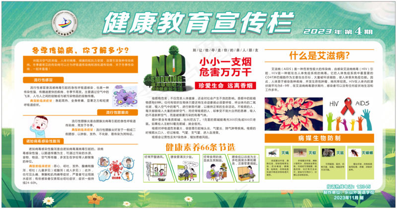 11.13健康教育宣传栏外中排版没回复cdr矢量模版下载