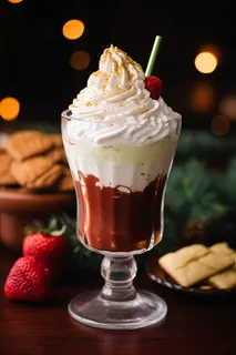 巧克力奶油拿铁咖啡下午茶摄影图