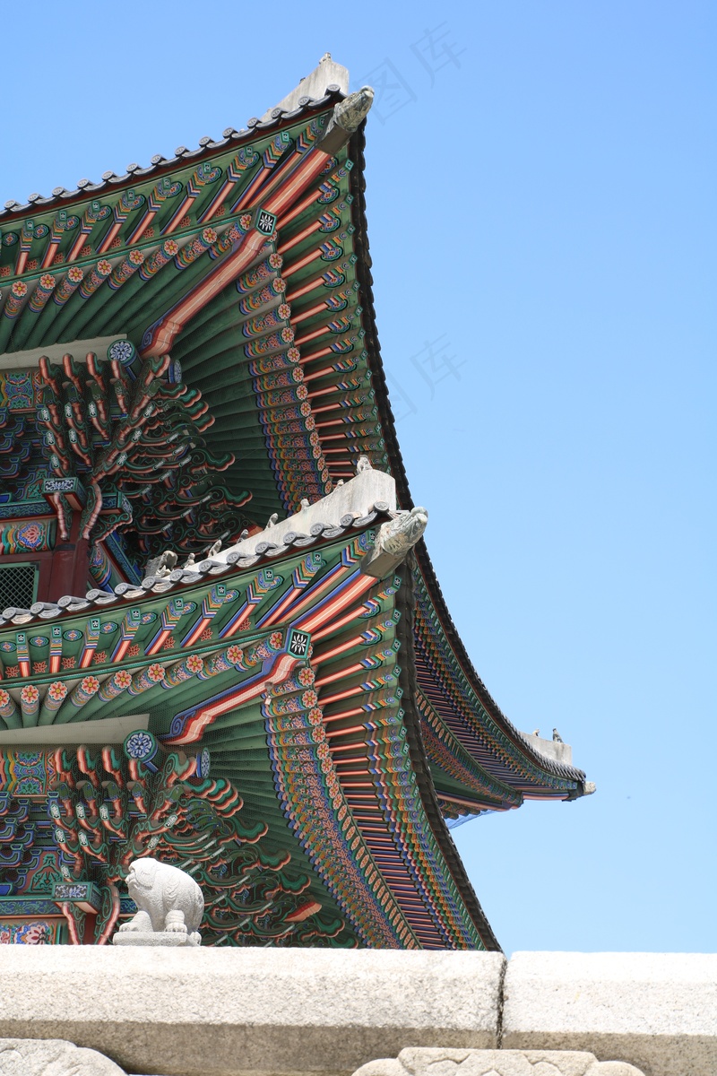 中式复古屋檐建筑花纹背景