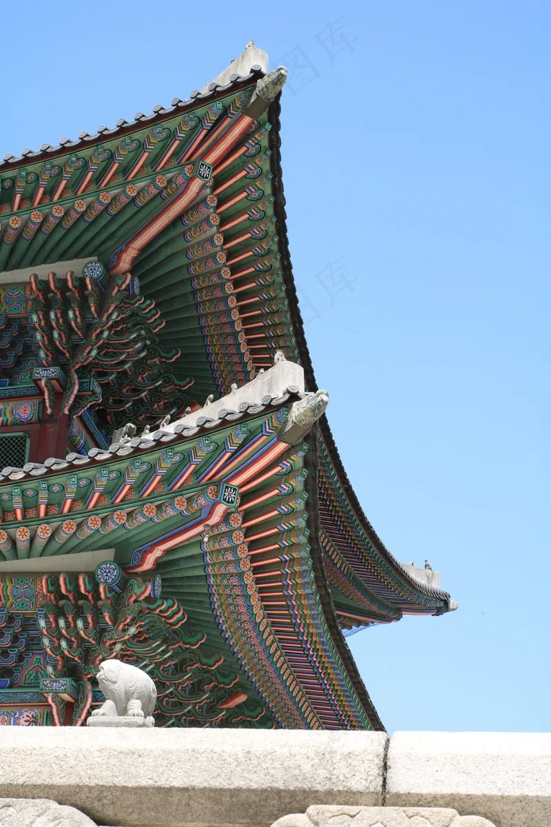 中式复古屋檐建筑花纹背景