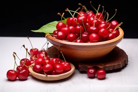 红樱桃车厘子水果新鲜摄影图