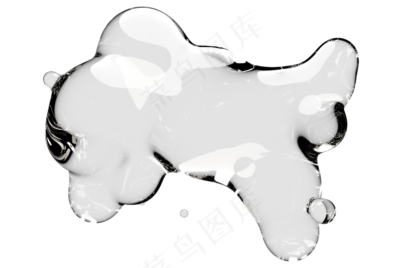 高清日系极简逼真透明水滴液体气泡水珠空气感png免扣素材 (