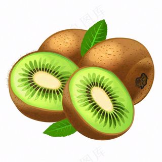 猕猴桃水果卡通插画免抠