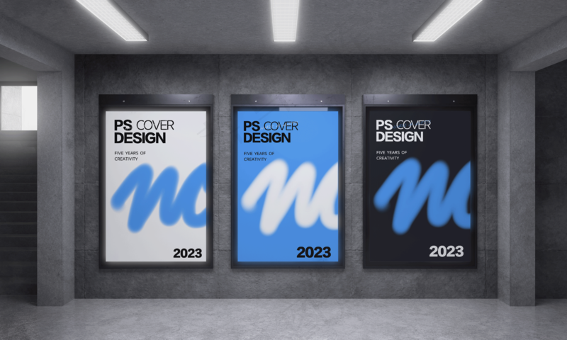 地铁站车站广告牌灯箱样机17样机