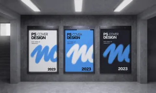 地铁站车站广告牌灯箱样机17样机