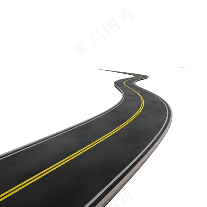 免扣黑色的长公路