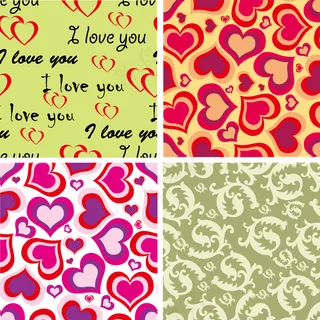 情人节时尚墙纸矢量免扣AI素材