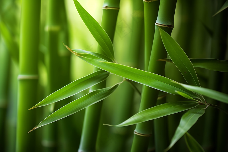 竹叶竹子绿意盎然摄影图