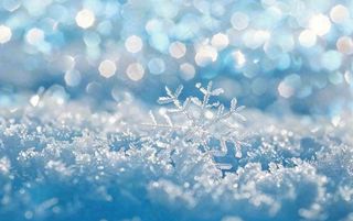 冬天雪花闪耀素材唯美立冬冬至小雪大雪摄影图