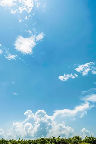 蓝天白云天气天空摄影图
