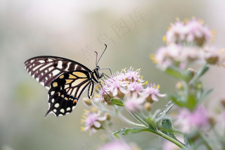 蝴蝶春天花丛蝶恋花摄影图