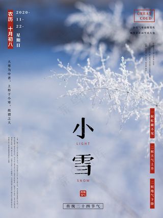 小雪传统24节气海报模板263