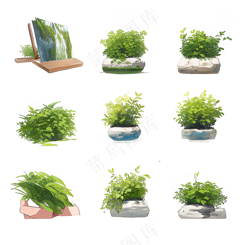 手绘练习小植物花草系列22