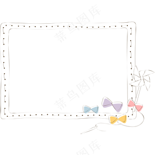 卡通聊天对话方框气泡可爱边框PNG透明免抠装饰图案 PS设计