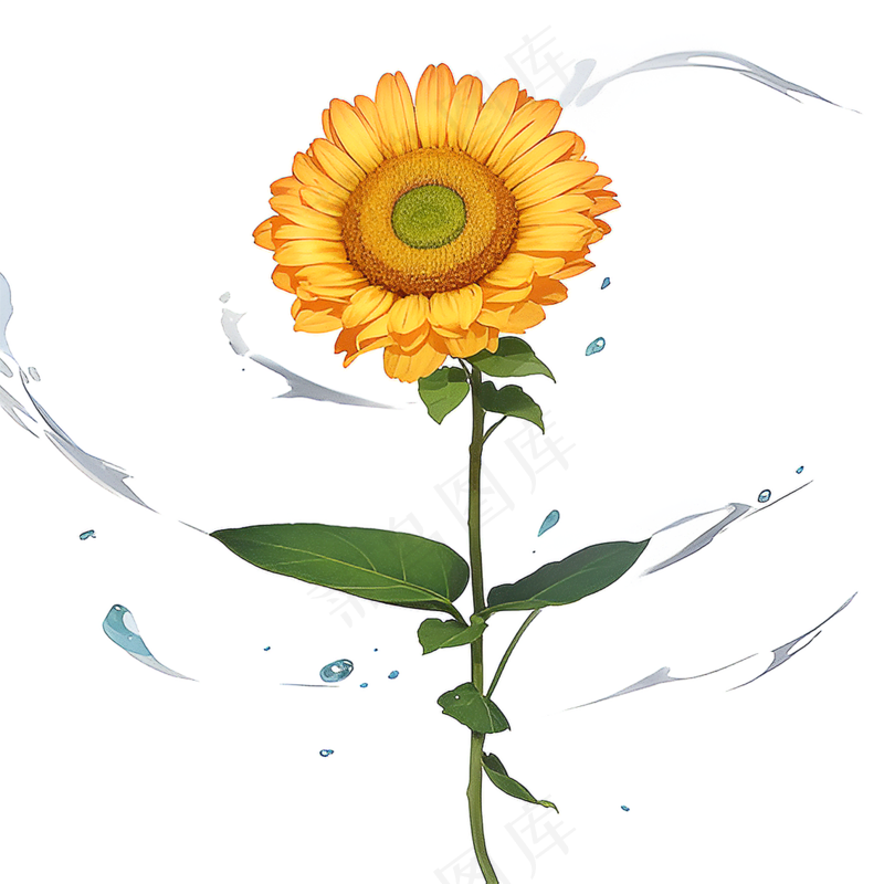 黄色向日葵免抠素材14