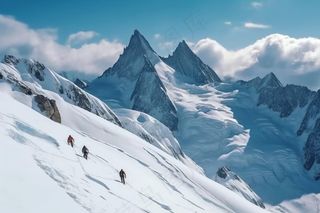 雪山山峰冰雪背景