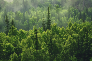 山林森林阳光绿色大自然风景摄影图