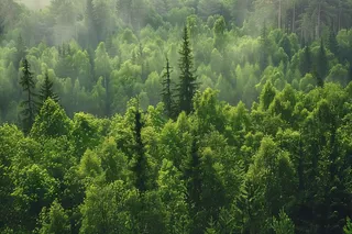 山林森林阳光绿色大自然风景摄影图