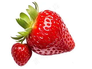 新鲜草莓红色免抠