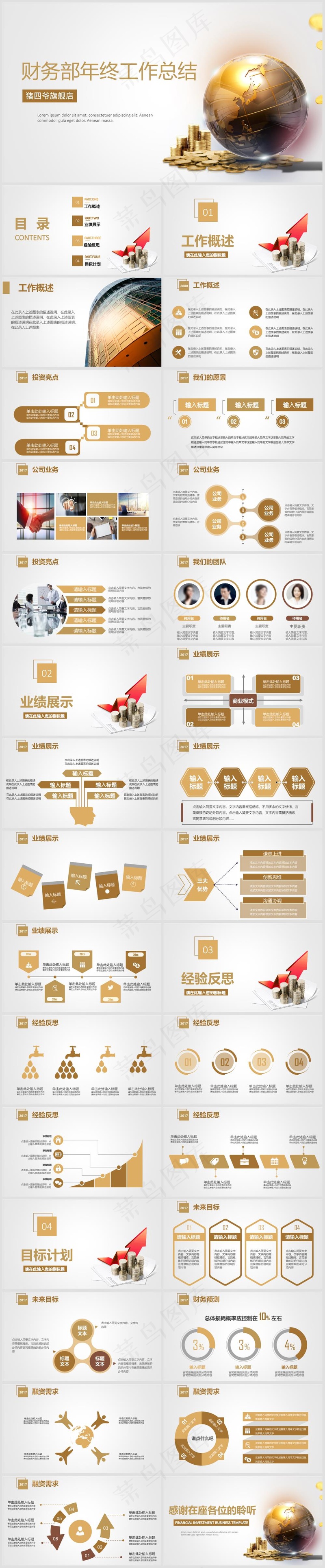 PPT模板丨工作总结丨述职报告丨高端商务丨年终汇报048