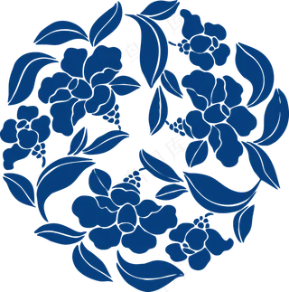 古代青花瓷图案花纹中国风图案祥云纹理传统图腾矢量AI设计PNG免扣素材