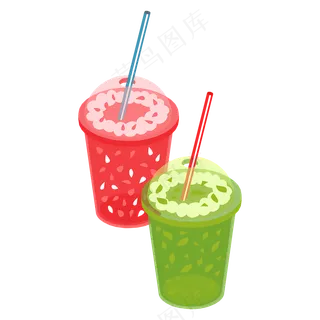 免抠2杯卡通饮料